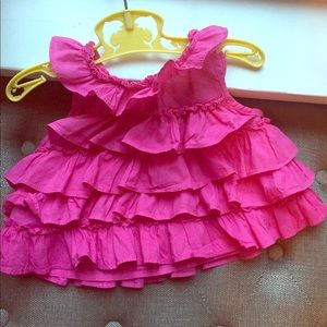 🌸 Guess Layered Hot Pink Guess Top size 4T 🌸
